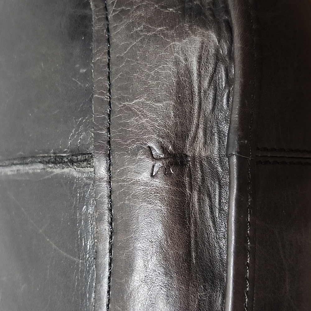 Frye Lucy Taupe Brown Gray Leather Shoulder Crossbody Purse Handbag Bag - Picture 3 of 13